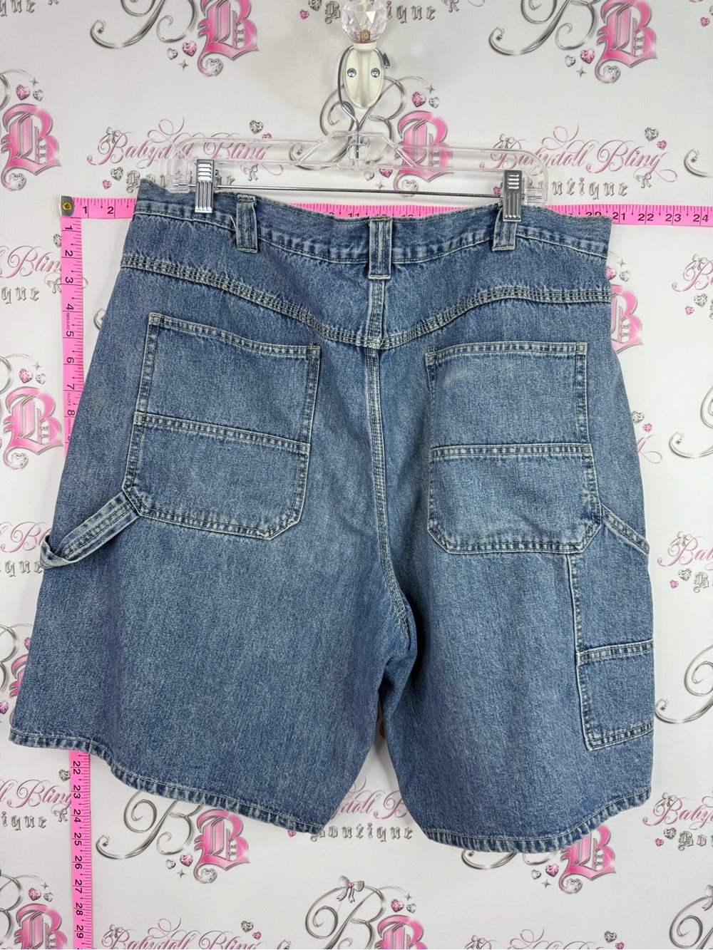 Denver Hayes shorts vintage retro  Light Blue Denim Shorts - Picture 2 of 9
